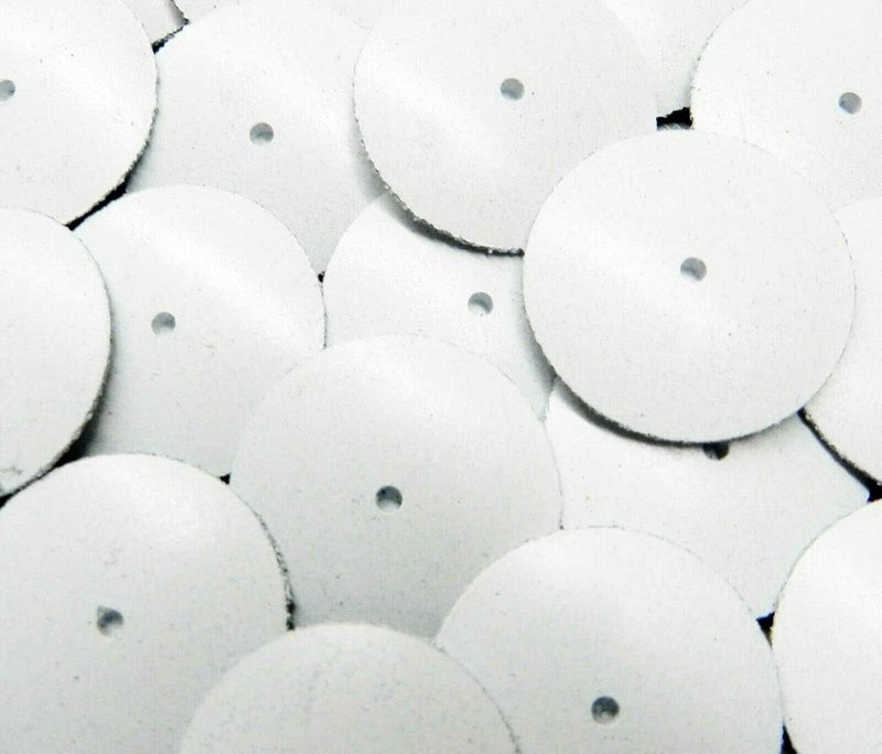 JTS Knife Edge Silicone Polisher Wheels 5/8”Dia High Luster Finish Useful for Various Metals and Alloys White Coarse Pack of 10 Made in Germany - Image 2
